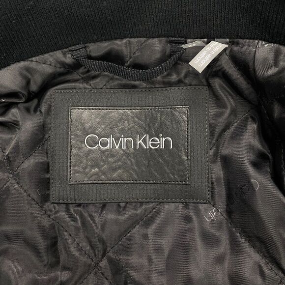 Calvin Klein Jacket Mens Size XL Black 100% Polyester Long Sleeve Full Zipper - Picture 6 of 16